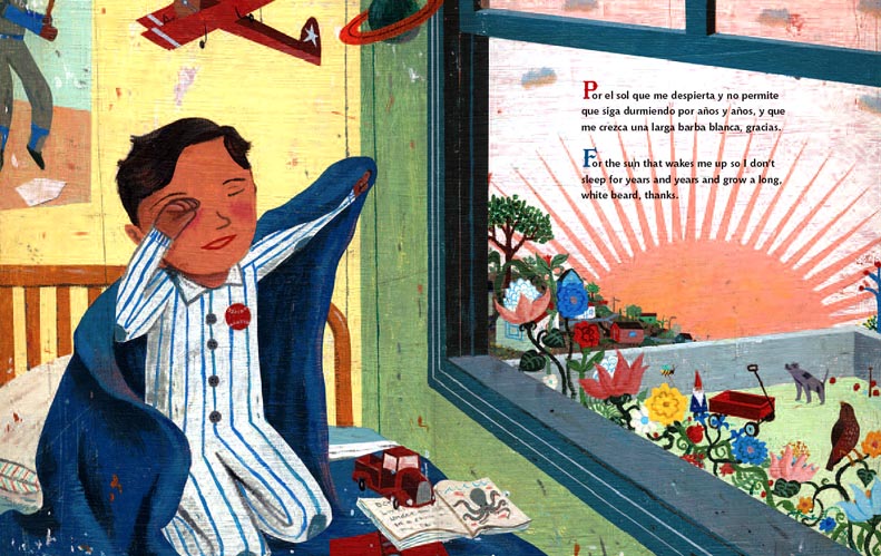 illustration from Gracias Thanks illustrated by John Parra written by Pat Mora 2010 Pura Belpre Honor Book