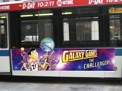 Galaxy Games Bus Advert