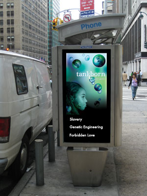 Tankborn phone booth advert