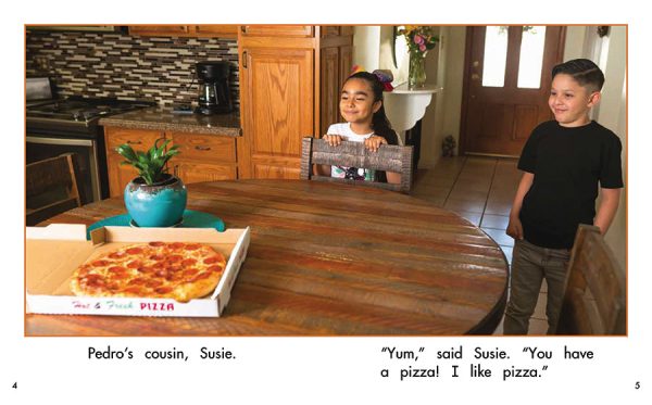 Interior spread #2 for More Pizza! by Barbara M. Flores; Elena Castro; Eddie Hernández and Marty Martinez