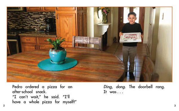 Interior spread #1 for More Pizza! by Barbara M. Flores; Elena Castro; Eddie Hernández and Marty Martinez