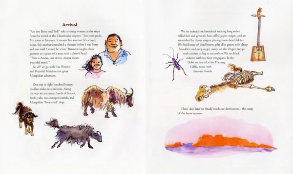 Interior spread #3 for Horse Song by Ted Lewin; Betsy Lewin and Ted Lewin; Betsy Lewin