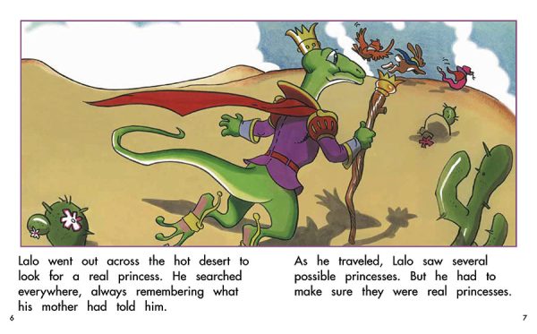 Interior spread #3 for Searching for a Real Princess by Barbara M. Flores; Elena Castro; Eddie Hernández and James Florez