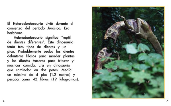 Interior spread #3 for Los dinosaurios by Barbara M. Flores; Elena Castro; Eddie Hernández