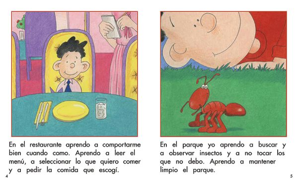 Interior spread #2 for Donde yo aprendo by Barbara M. Flores; Elena Castro; Eddie Hernández and Michael Ramirez; Mary Ramírez-Greene