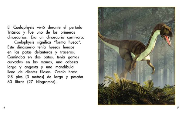 Interior spread #2 for Los dinosaurios by Barbara M. Flores; Elena Castro; Eddie Hernández