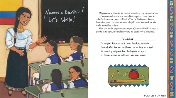 Interior spread #2 for Rosas para Isabella (Roses for Isabella) by Diana Cohn; Claudia Oemer and Amy Córdova Boone