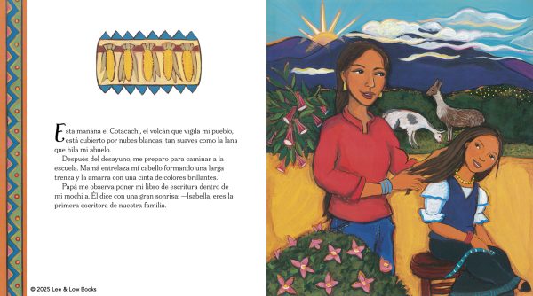 Interior spread #1 for Rosas para Isabella (Roses for Isabella) by Diana Cohn; Claudia Oemer and Amy Córdova Boone