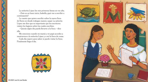 Interior spread #3 for Rosas para Isabella (Roses for Isabella) by Diana Cohn; Claudia Oemer and Amy Córdova Boone