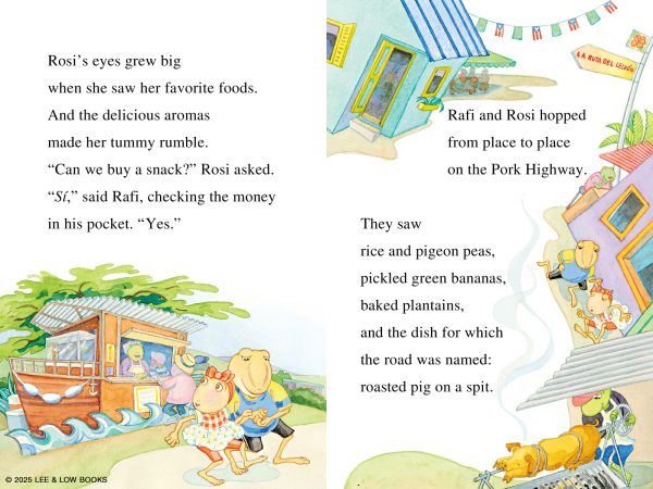 Interior spread #4 for Rafi and Rosi Menu! by Lulu Delacre and Lulu Delacre