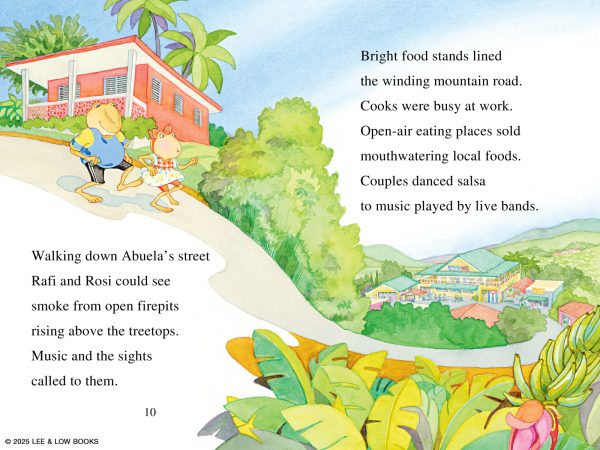 Interior spread #3 for Rafi and Rosi Menu! by Lulu Delacre and Lulu Delacre