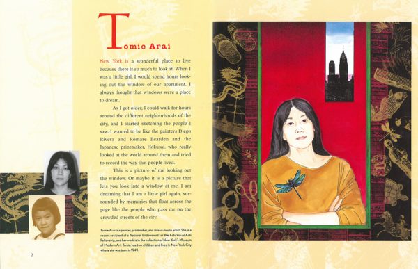 Interior spread #1 for Just Like Me by Harriet Rohmer and Fourteen Artists