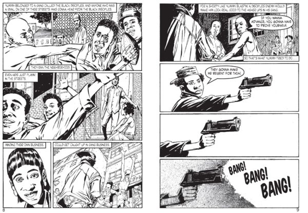 Interior spread #3 for Yummy by G. Neri and Randy Duburke