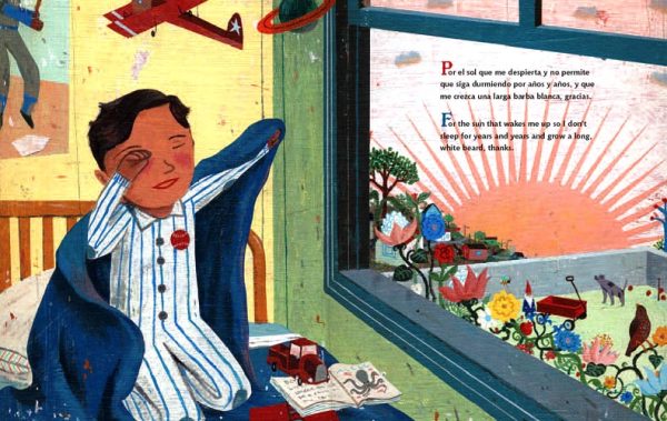 Interior spread #1 for Gracias • Thanks by Pat Mora and John Parra