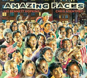 Front covernull for Amazing Faces by Lee Bennett Hopkins and Chris Soentpiet