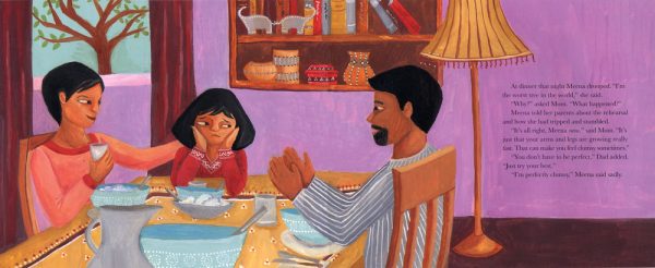 Interior spread #3 for The Happiest Tree by Uma Krishnaswami and Ruth Jeyaveeran