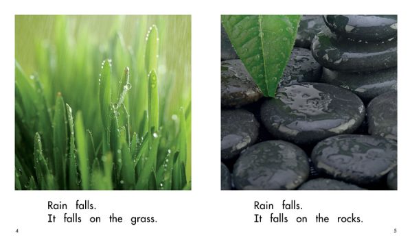 Interior spread #3 for Rain Falls by Christine Taylor-Butler