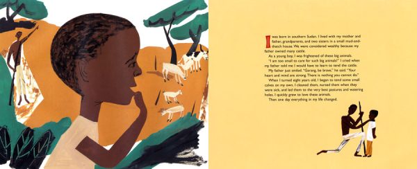 Interior spread #1 for Brothers in Hope by Mary Williams and R. Gregory Christie