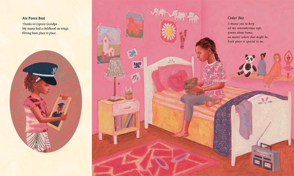 Interior spread #2 for Poems in the Attic by Nikki Grimes and Elizabeth Zunon