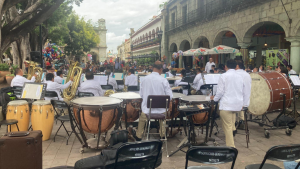 A traditional orchestra in Zocalo, Oaxaca, Mexico.
