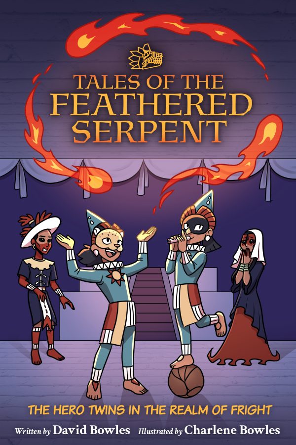 Front cover for The Hero Twins in the Realm of Fright by David Bowles and Charlene Bowles